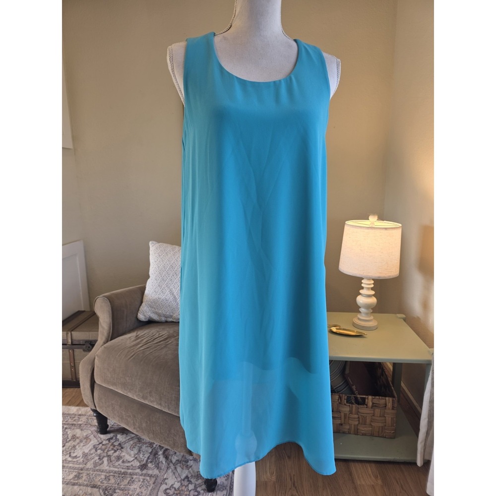 Joseph Ribkoff Tunic Turquoise Size 6 Sleevelss Flowy